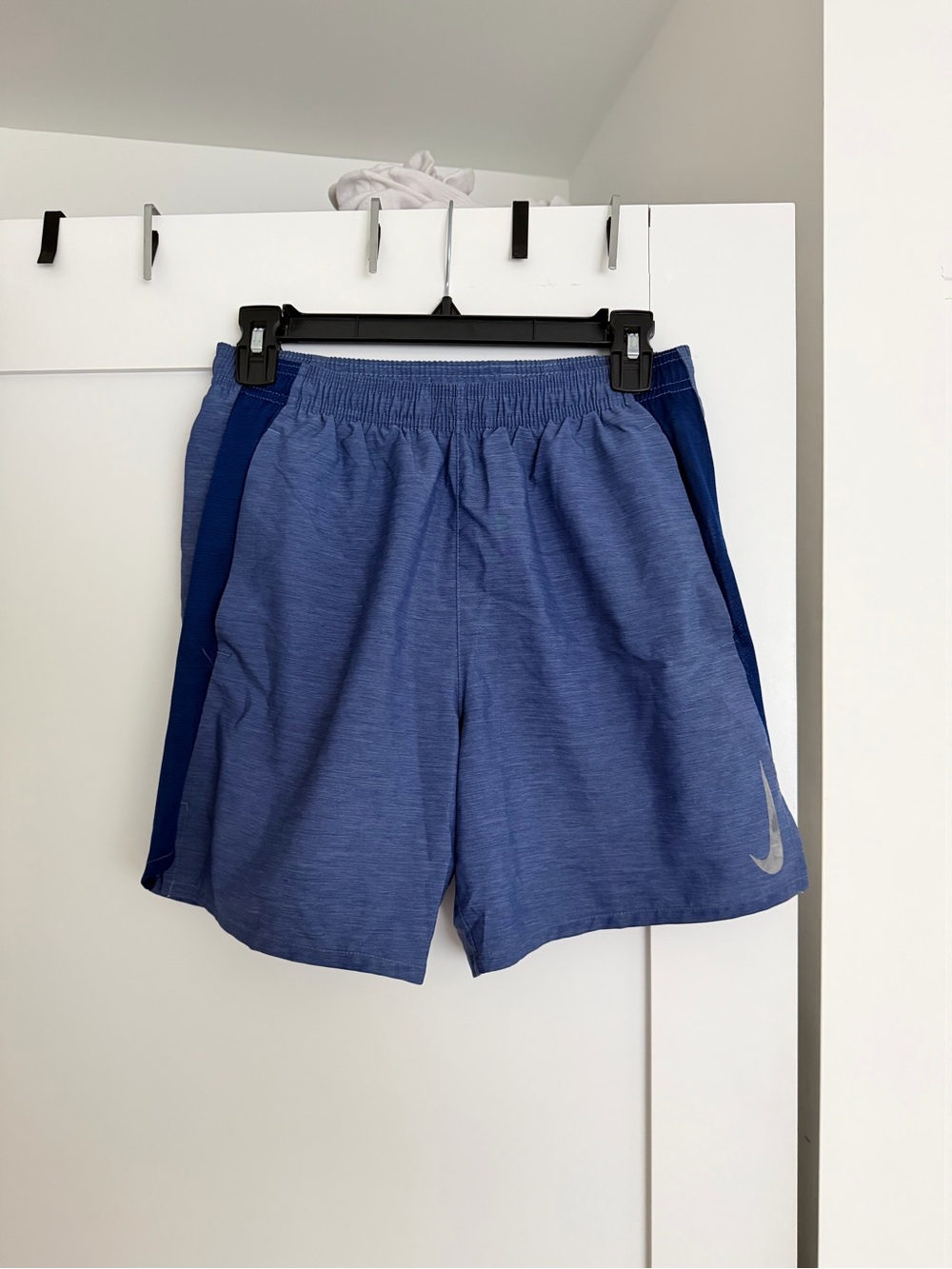 Nike Men’s Heather Blue Performance Shorts with Navy Accent